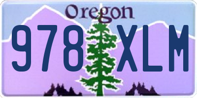 OR license plate 978XLM