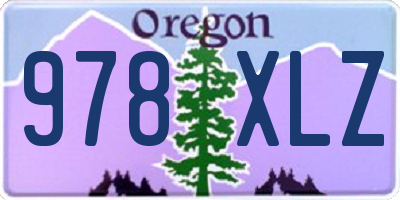 OR license plate 978XLZ