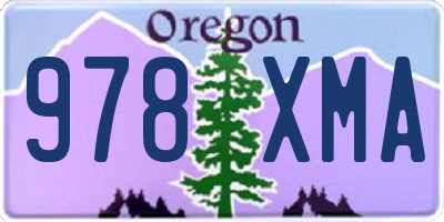 OR license plate 978XMA