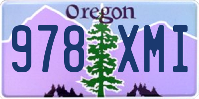 OR license plate 978XMI