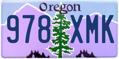 OR license plate 978XMK