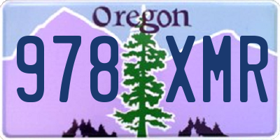 OR license plate 978XMR