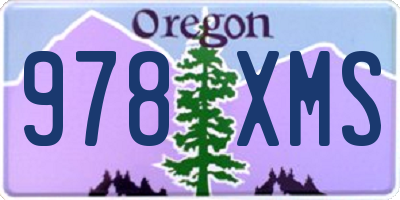 OR license plate 978XMS