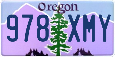 OR license plate 978XMY