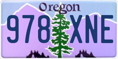 OR license plate 978XNE