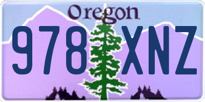 OR license plate 978XNZ