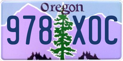 OR license plate 978XOC
