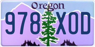 OR license plate 978XOD