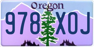 OR license plate 978XOJ