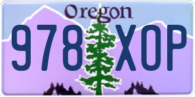 OR license plate 978XOP