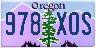 OR license plate 978XOS