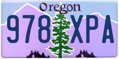 OR license plate 978XPA