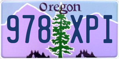 OR license plate 978XPI