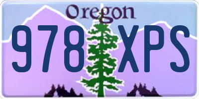 OR license plate 978XPS