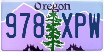 OR license plate 978XPW