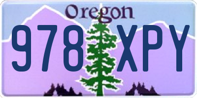 OR license plate 978XPY