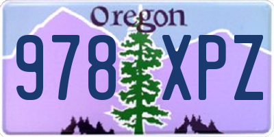 OR license plate 978XPZ