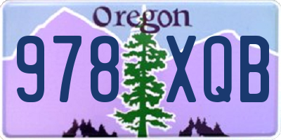 OR license plate 978XQB