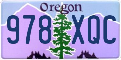 OR license plate 978XQC