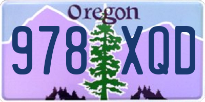 OR license plate 978XQD