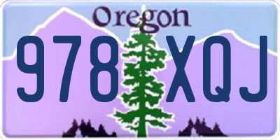 OR license plate 978XQJ
