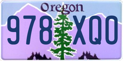 OR license plate 978XQO