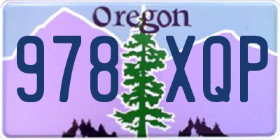 OR license plate 978XQP