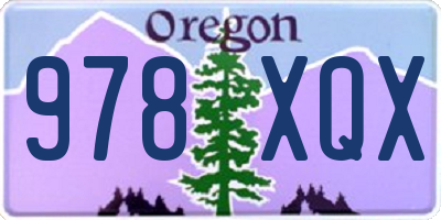 OR license plate 978XQX