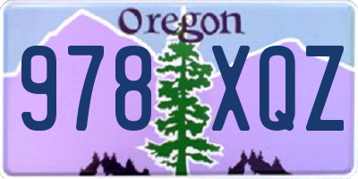 OR license plate 978XQZ