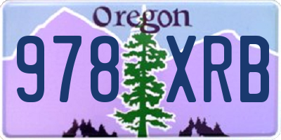 OR license plate 978XRB
