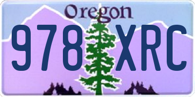 OR license plate 978XRC