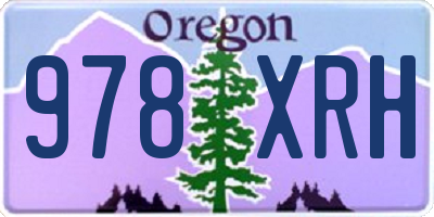OR license plate 978XRH