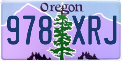 OR license plate 978XRJ