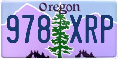 OR license plate 978XRP