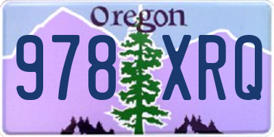 OR license plate 978XRQ