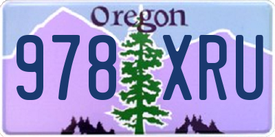 OR license plate 978XRU