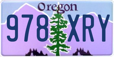OR license plate 978XRY