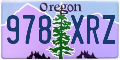 OR license plate 978XRZ