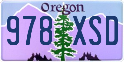 OR license plate 978XSD