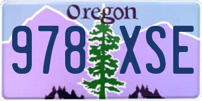 OR license plate 978XSE