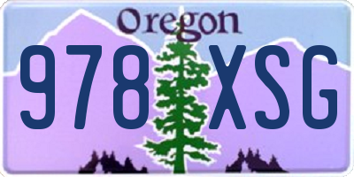 OR license plate 978XSG