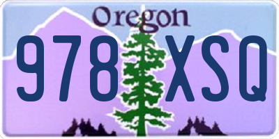 OR license plate 978XSQ