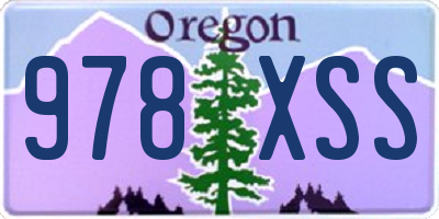 OR license plate 978XSS