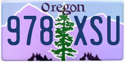 OR license plate 978XSU
