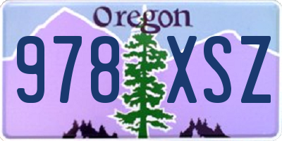 OR license plate 978XSZ