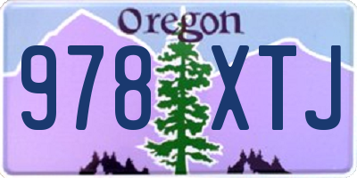 OR license plate 978XTJ