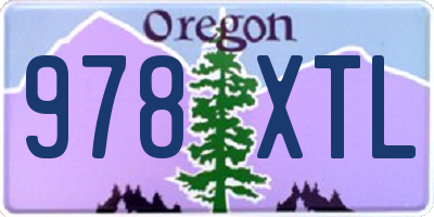 OR license plate 978XTL