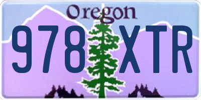 OR license plate 978XTR