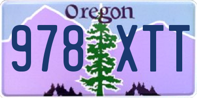 OR license plate 978XTT