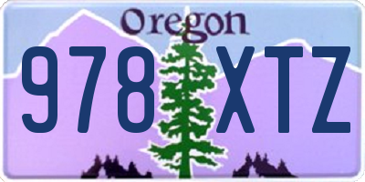 OR license plate 978XTZ